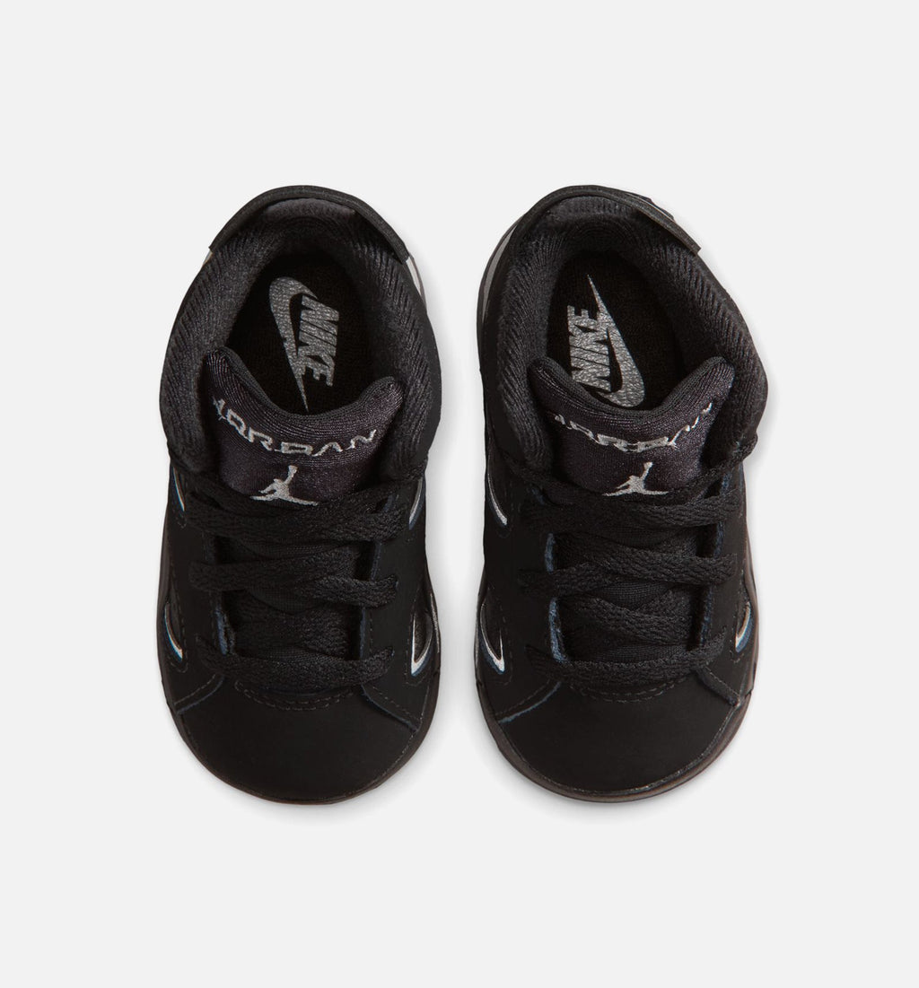 Air Jordan 6 Cap & Gown 婴幼儿运动鞋 | 黑/反光銀配色
