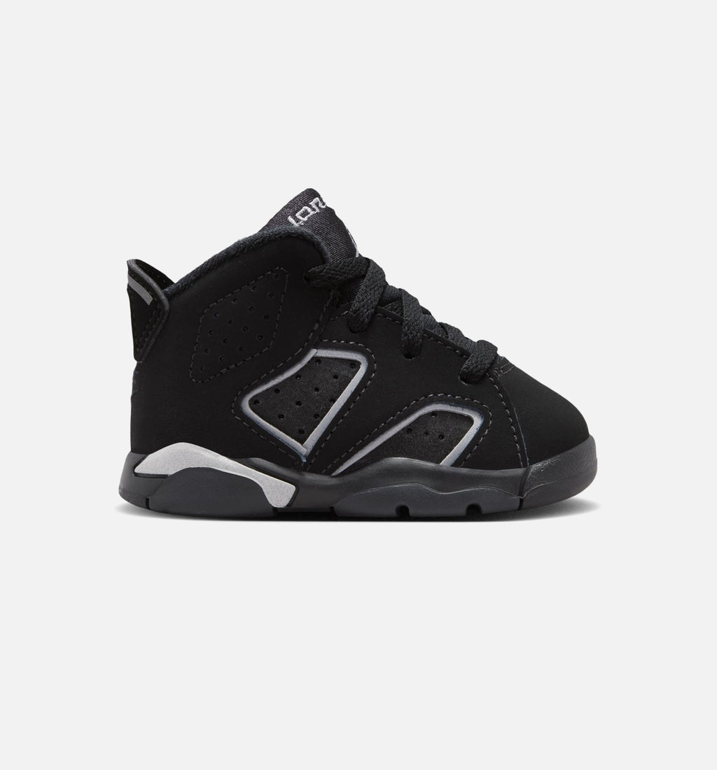 Air Jordan 6 Cap & Gown 婴幼儿运动鞋 | 黑/反光銀配色