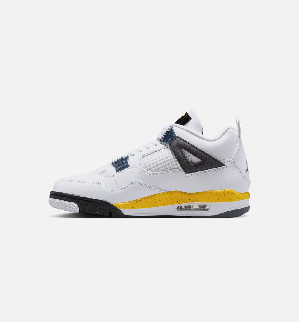 Air Jordan 4 Retro Rare Air Tour Yellow 男款运动鞋 | 白/深蓝灰/黑/巡回黄配色
