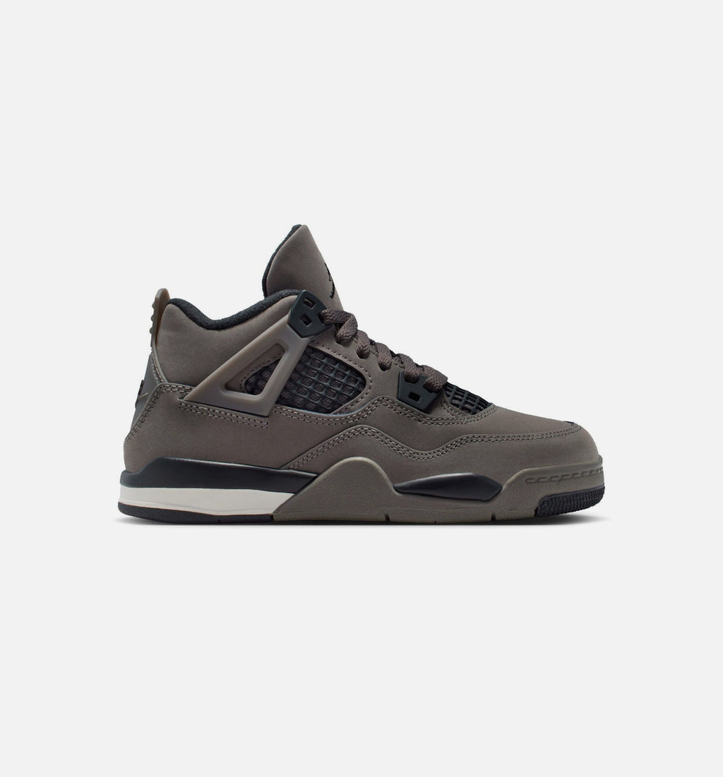 Air Jordan 4 Retro Cave Stone And Black 小幼儿运动鞋 | 洞石/黑/月粒配色