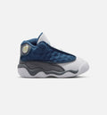 Air Jordan 13 Retro 海军蓝 婴幼儿生活方式运动鞋 - 深蓞大学蓝燧石灰白色
