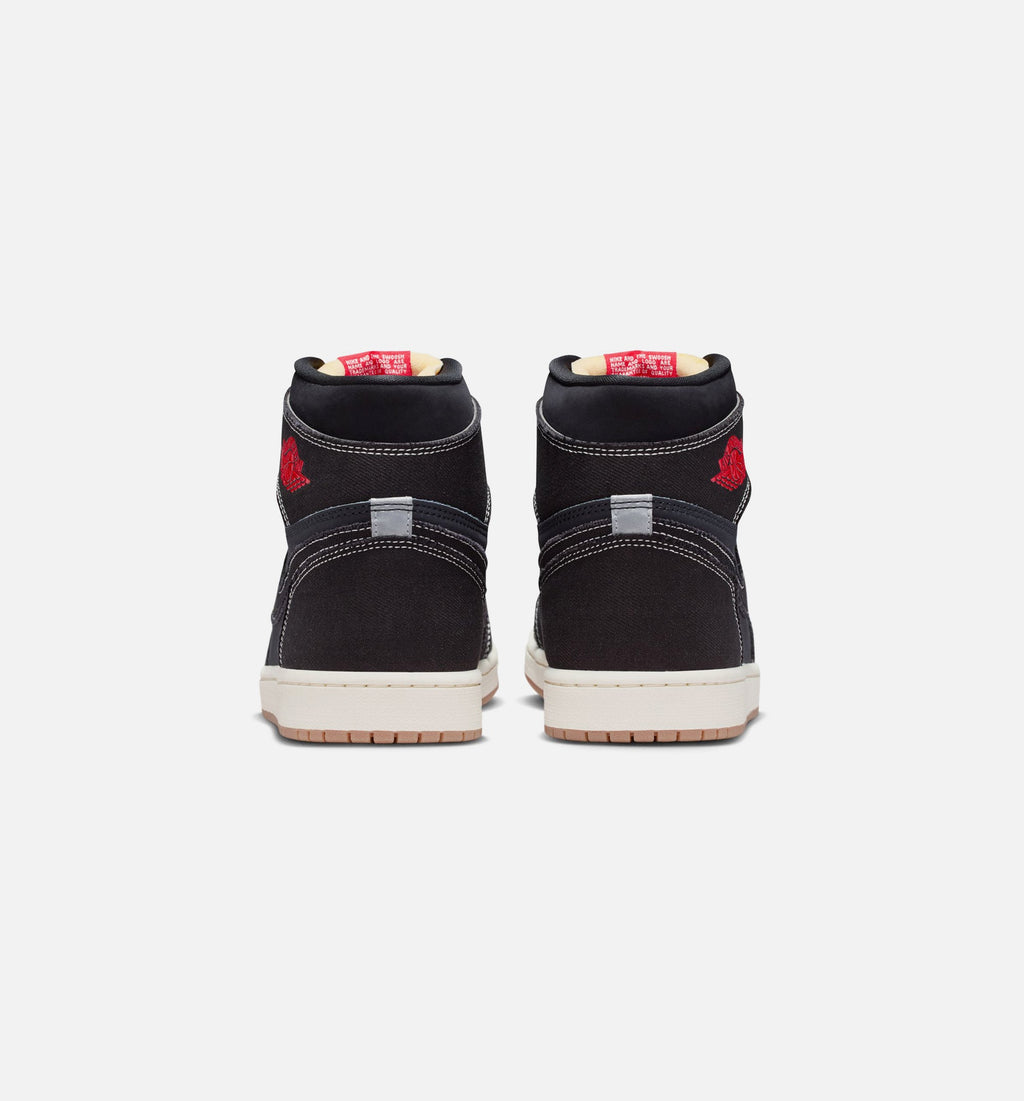 Air Jordan 1 Retro High OG Flight Club 男款生活方式运动鞋 - 黑色大学红帆布白橡节棕