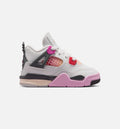 Air Jordan 4 Retro Comic 婴幼儿运动鞋 | 白/火粉/烟灰配色
