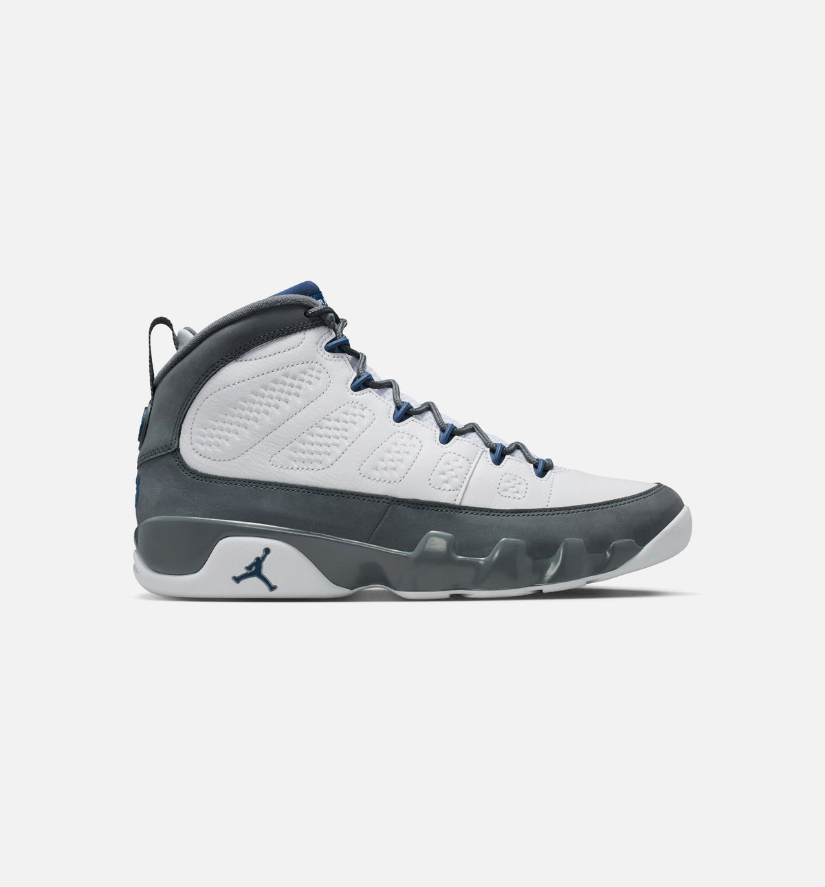 Air Jordan 9 Retro 男款生活方式运动鞋 - 白色法式蓝燧石灰