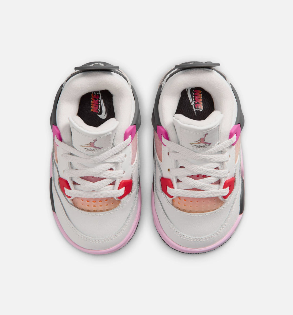Air Jordan 4 Retro Comic 婴幼儿运动鞋 | 白/火粉/烟灰配色