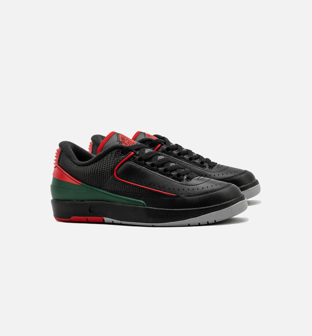 Air Jordan 2 Retro Low Christmas 大童低帮运动鞋 | 黑/火红/水泥灰配色