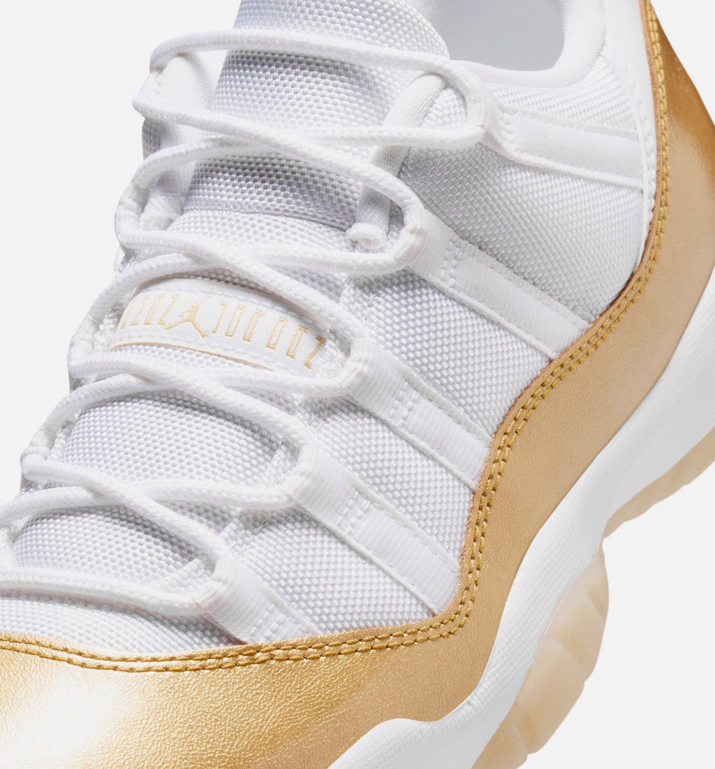 Air Jordan 11 Retro Low Mother's Day 女款运动鞋 | 白/金属金/队金配色