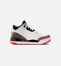 Air Jordan 3 Retro Sail and University Red 小幼儿运动鞋 | 帆白/黑/大学红/淡象牙配色