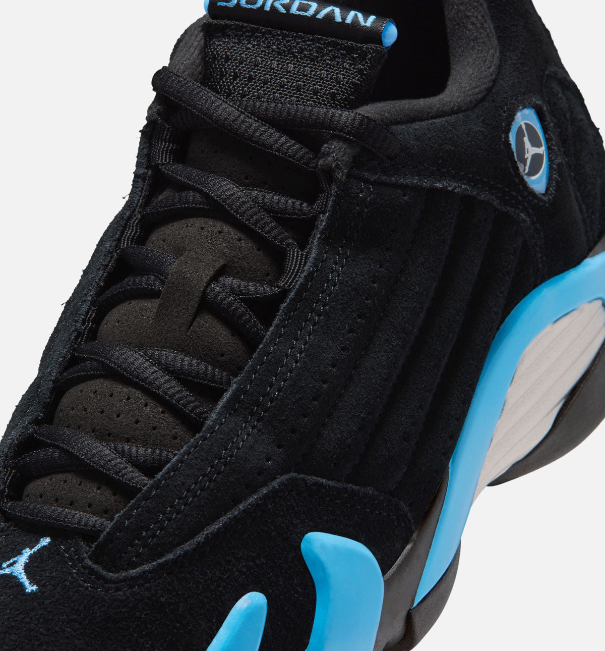 Air Jordan 14 Retro Grade School 生活方式运动鞋 - 黑色白色大学蓝
