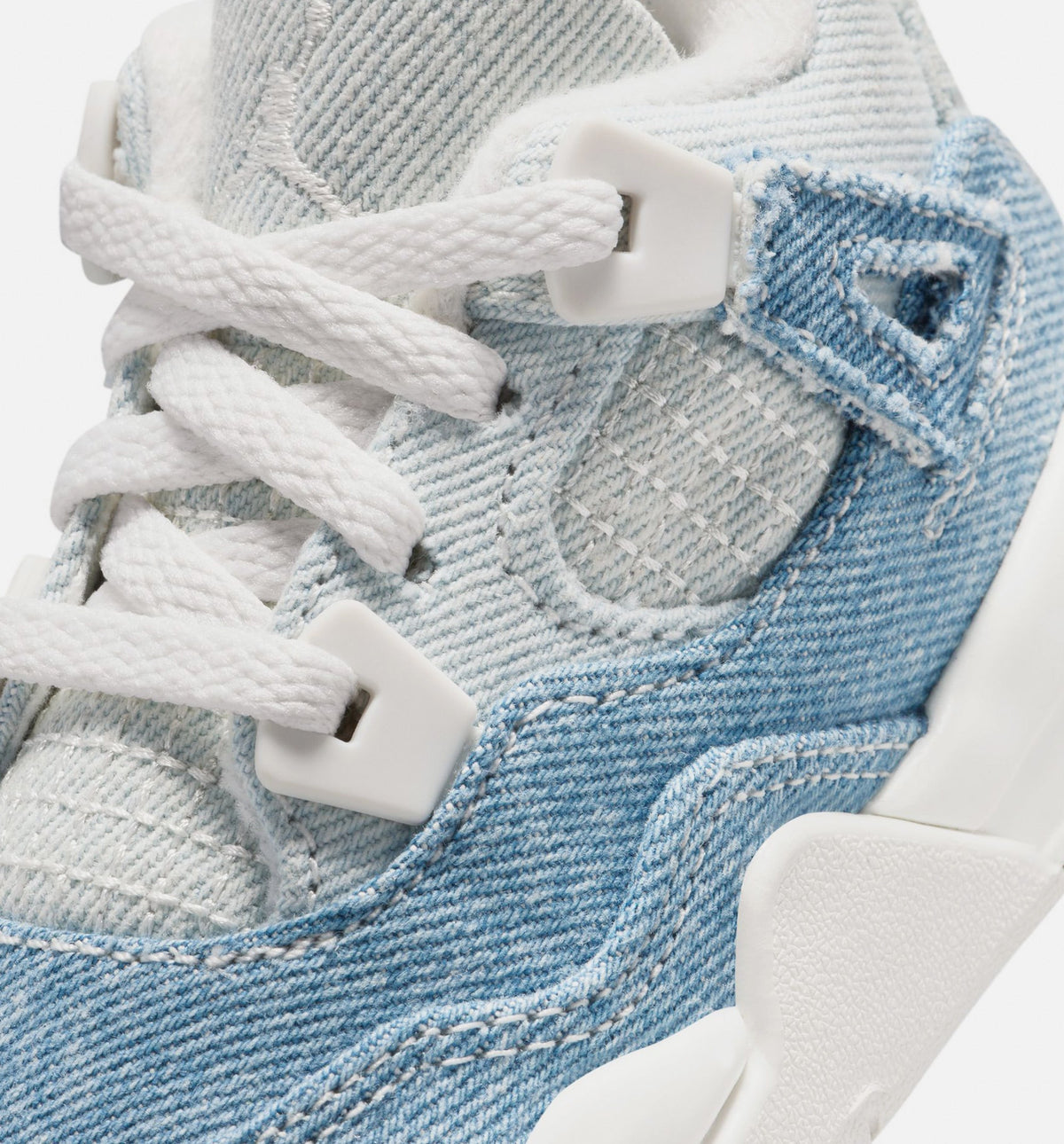 Air Jordan 4 Retro Worn Blue 婴幼儿运动鞋 | 帆白/旧蓝/金属金配色
