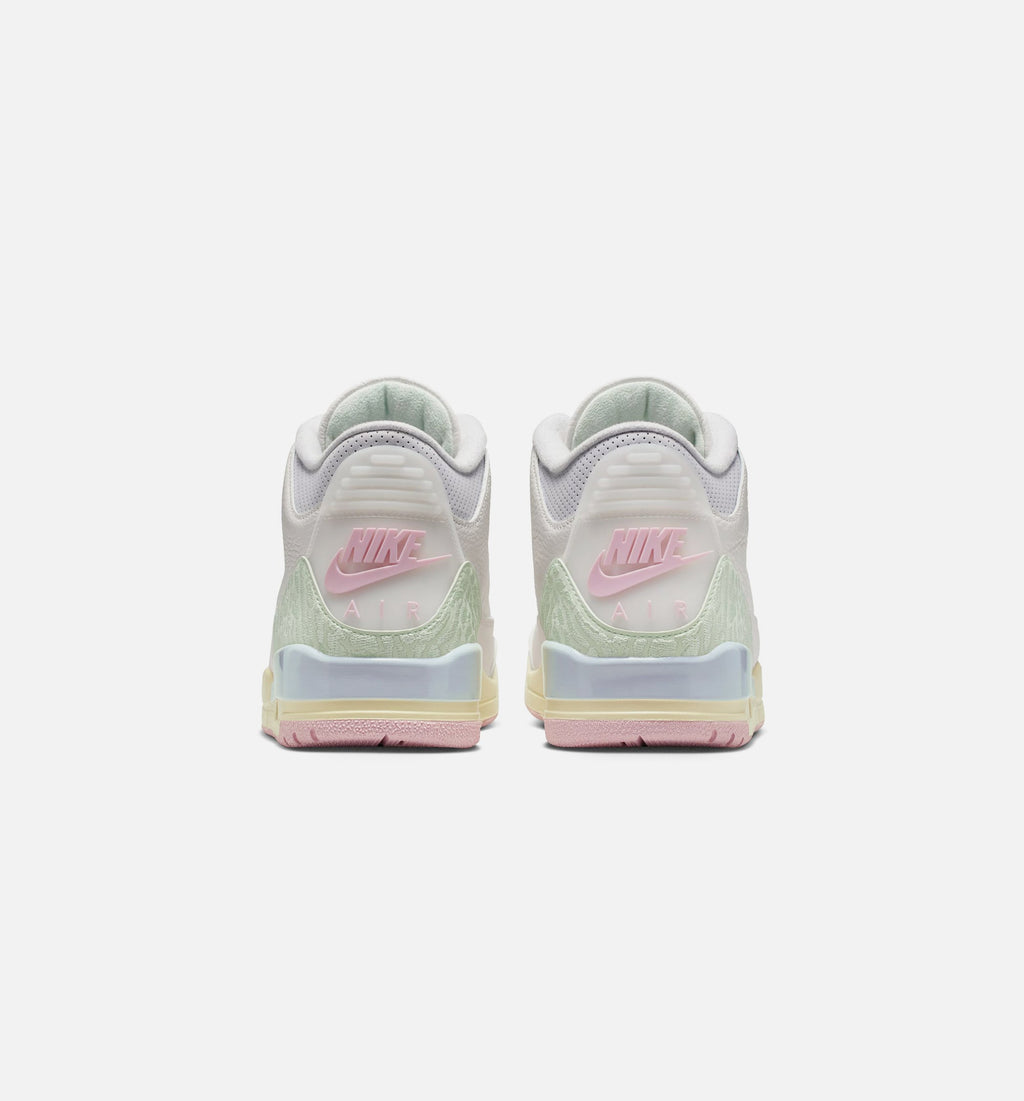 Air Jordan 3 Retro Sail And Jade Aura 男款运动鞋 | 帆白/翡翠/冰红配色