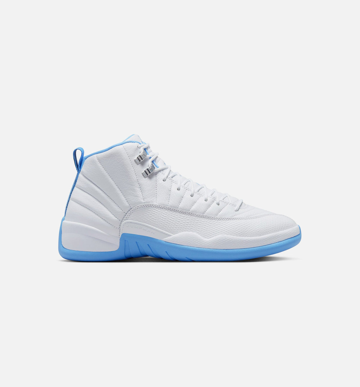 Air Jordan 12 Retro 男款生活方式运动鞋 - 白色大学蓝金属银