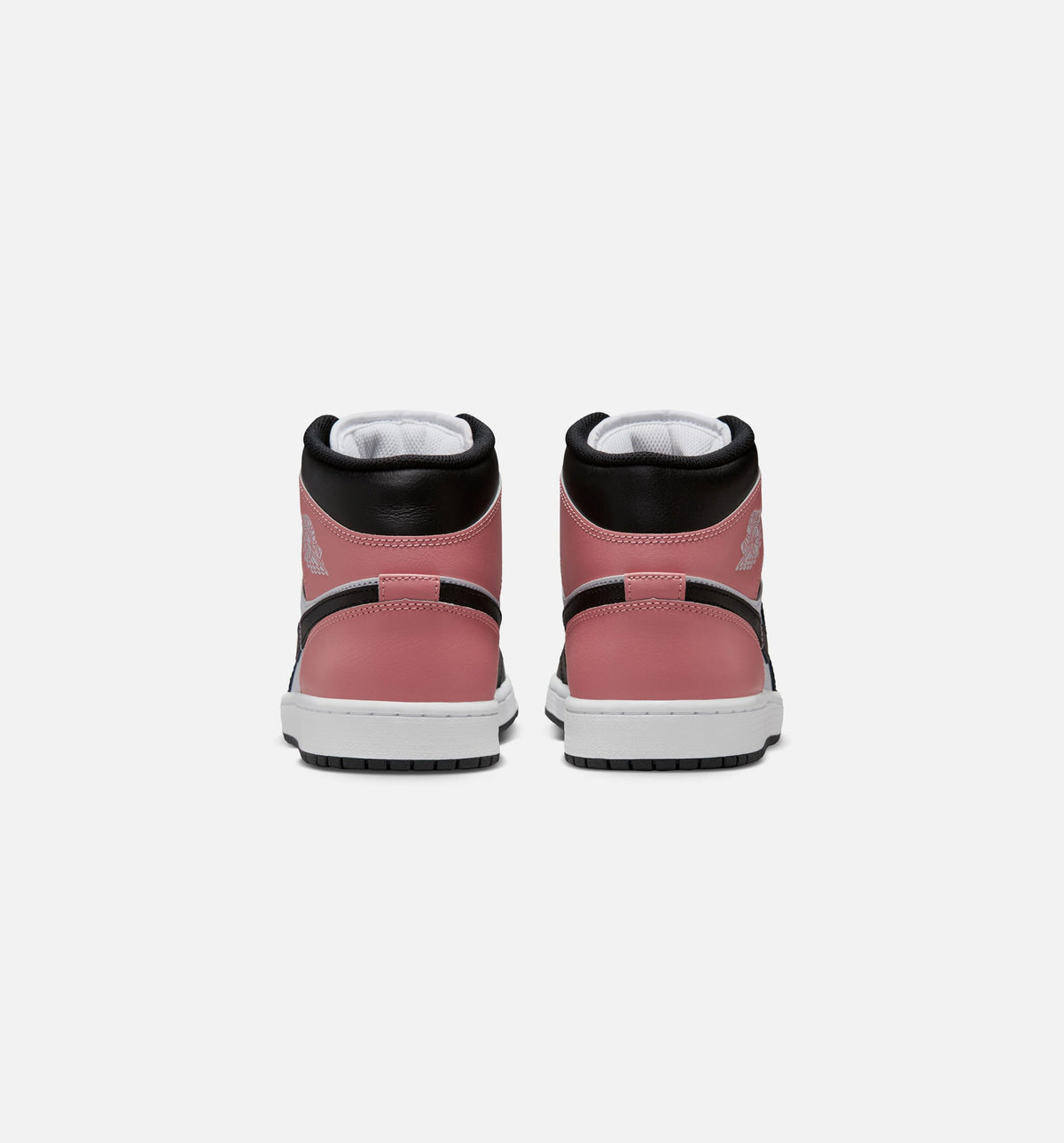 Air Jordan 1 Mid 男款生活方式运动鞋 - 白色锈粉色黑色