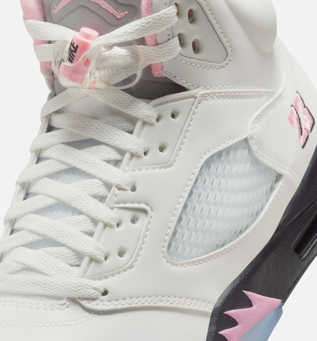Air Jordan 5 Retro Medium Soft Pink 男款运动鞋 | 白/柔粉/黑配色