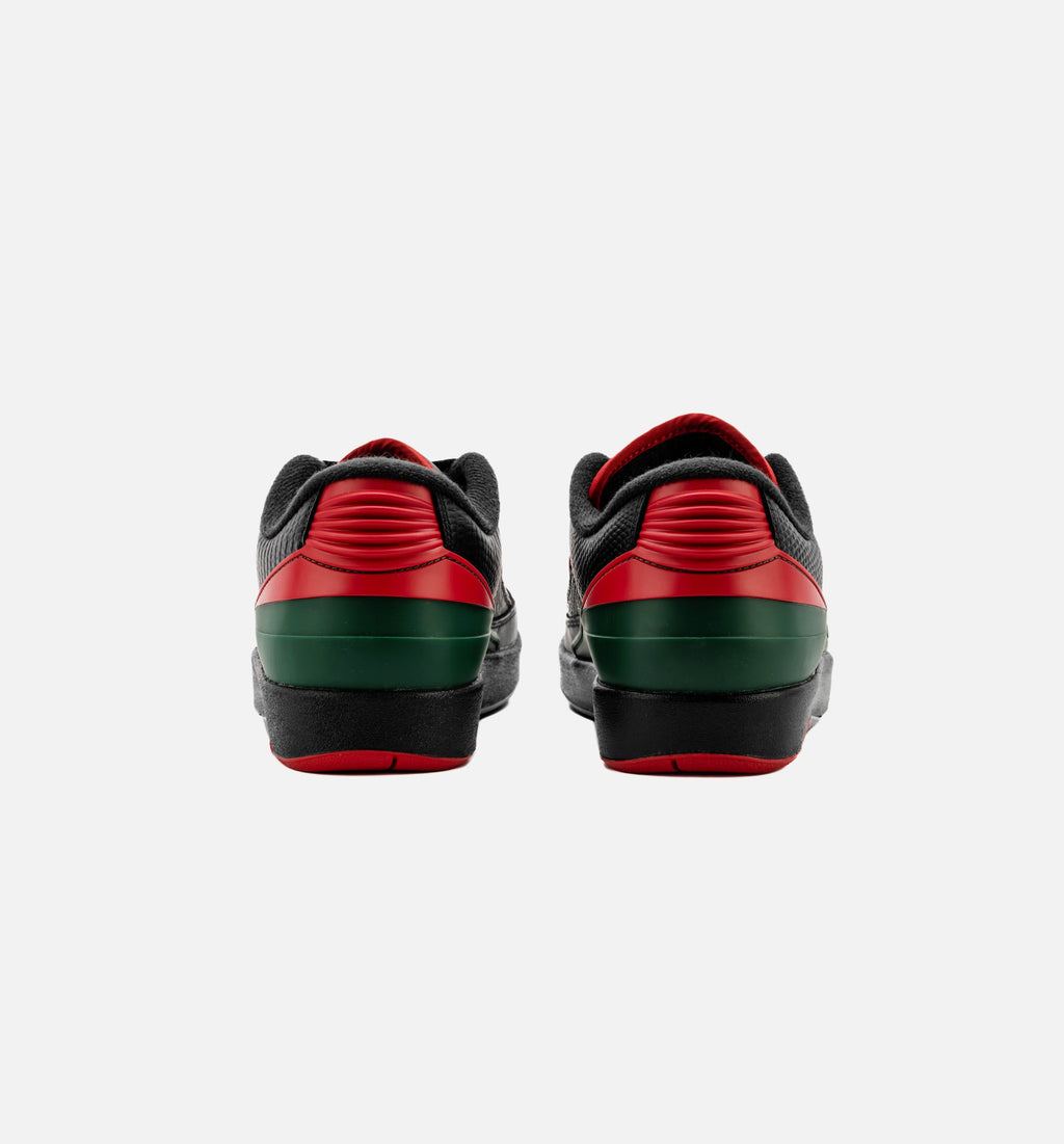 Air Jordan 2 Retro Low Christmas 大童低帮运动鞋 | 黑/火红/水泥灰配色