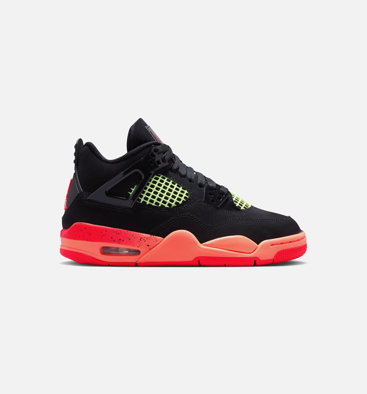 Air Jordan 4 Retro Black Infrared 23 大童运动鞋 | 黑/红外线23/亮芒果配色