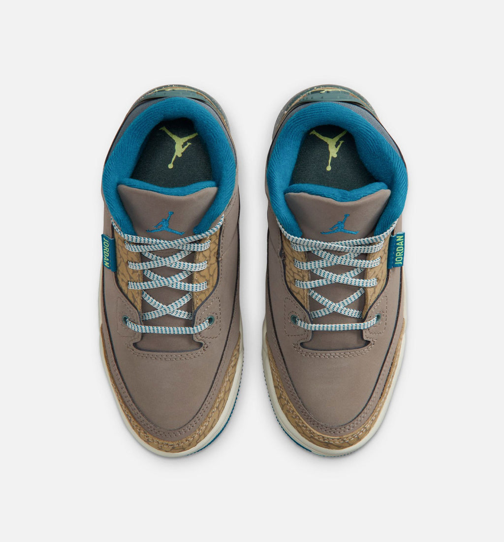 Air Jordan 3 Retro Olive Grey 小幼儿运动鞋 | 榄榄灰/深渊绿/卡奇/海玻璃配色