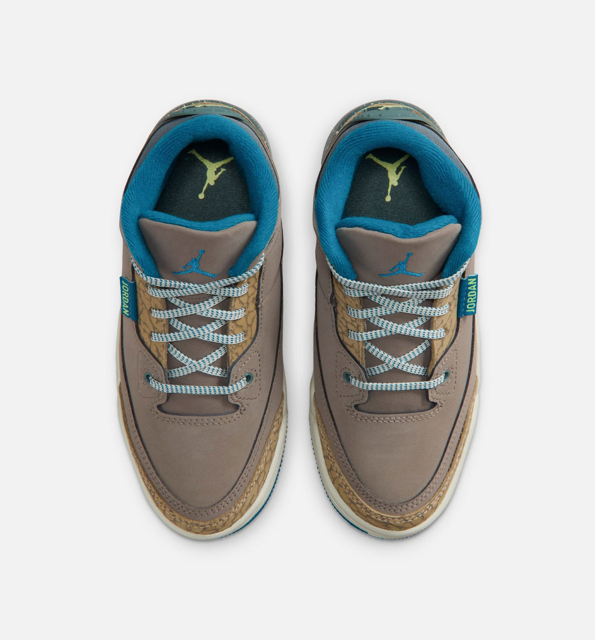 Air Jordan 3 Retro Olive Grey 小幼儿运动鞋 | 榄榄灰/深渊绿/卡奇/海玻璃配色