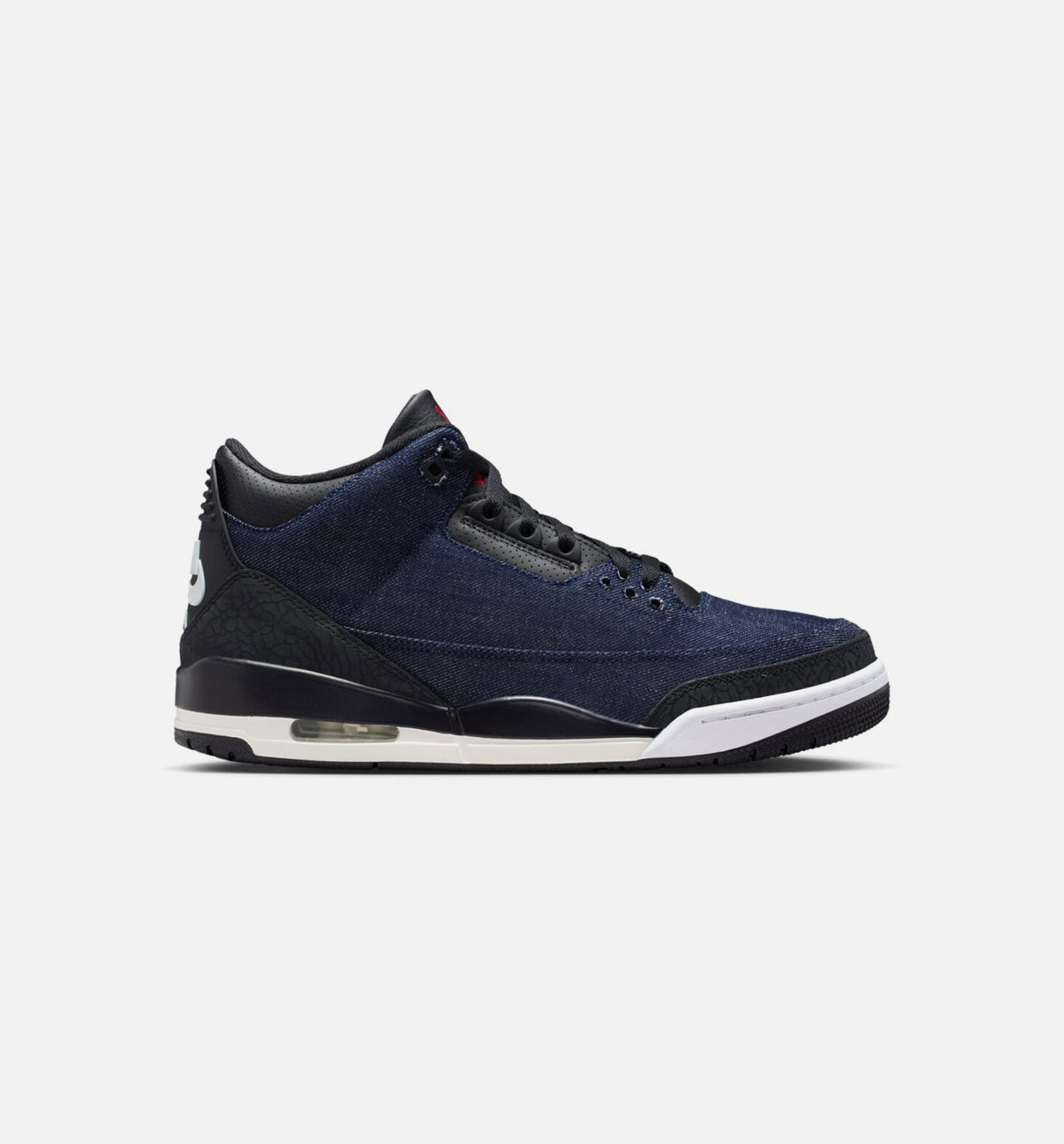 Air Jordan 3 x Levi's Indigo and Gym Red 男款运动鞋 | 牝布/黑/帆白配色